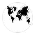 EPS10 Vector World Map. Van der Grinten II. Royalty Free Stock Photo