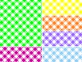 Woven Gingham Vector Swatches in Six Colors Royalty Free Stock Photo