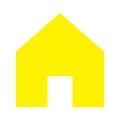 eps10 yellow vector home solid icon