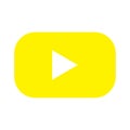 eps10 yellow vector play button solid icon