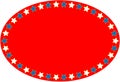 EPS8 Vector Red White Blue Oval Star Background