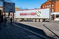 Large Heavy Goods Vehicle Hauling Commercial Waste In A Trailer