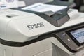 Epson copier closeup during CEE 2017 in Kiev, Ukraine