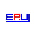 EPU letter logo creative design with vector graphic, EPU