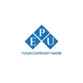 EPU letter logo design on white background. EPU creative initials letter logo concept. EPU letter design