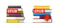 EPUB books stacks icons Royalty Free Stock Photo
