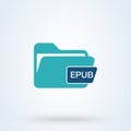 EPUB ebook file Simple vector modern icon design illustration