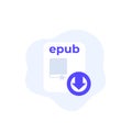 epub file download icon, e-book format Royalty Free Stock Photo