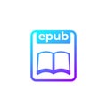 epub file, e-book format icon Royalty Free Stock Photo