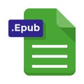 Epub file flat icon