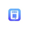 epub file icon, e-book format Royalty Free Stock Photo