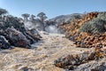 Epupa Falls on the Kunene River in Namibia Royalty Free Stock Photo