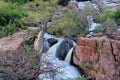 Epupa waterfalls in on the border of Angola and Namibia Royalty Free Stock Photo