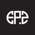 EPZ letter logo design on black background. EPZ creative initials letter logo concept. EPZ letter design Royalty Free Stock Photo