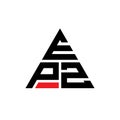 EPZ triangle letter logo design with triangle shape. EPZ triangle logo design monogram. EPZ triangle vector logo template with red Royalty Free Stock Photo