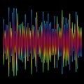 eq, equalizer element. bar chart, bar graph with irregular dynamic lines