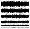 Eq / equalizer element templates. Set of 6 version. Music, sound