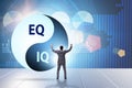 EQ and IQ skill concepts with businessman