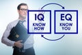 EQ and IQ skill concepts with businessman