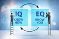 EQ and IQ skill concepts with businessman