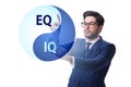 EQ and IQ skill concepts with businessman