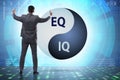 EQ and IQ skill concepts with businessman