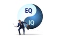 EQ and IQ skill concepts with businessman