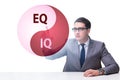 EQ and IQ skill concepts with businessman