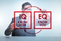 EQ and IQ skill concepts with businessman