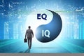 EQ and IQ skill concepts with businessman