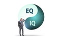 EQ and IQ skill concepts with businessman