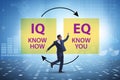 EQ and IQ skill concepts with businessman