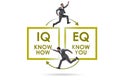 EQ and IQ skill concepts with businessman