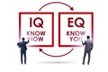 EQ and IQ skill concepts with businessman