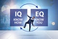 EQ and IQ skill concepts with businessman