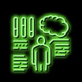 eq soft skill neon glow icon illustration