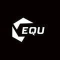 EQU creative minimalist letter logo. EQU unique vector initials alphabet letter logo design Royalty Free Stock Photo