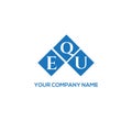 EQU letter logo design on white background. EQU creative initials letter logo concept. EQU letter design Royalty Free Stock Photo