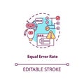 Equal error rate concept icon