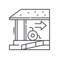Equal housing opportunity icon, linear isolated illustration, thin line vector, web design sign, outline concept symbol Royalty Free Stock Photo