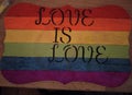 Equal love galaxy pride rainbow Royalty Free Stock Photo