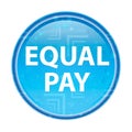 Equal Pay floral blue round button Royalty Free Stock Photo