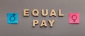 Equal Pay for man and woman concept