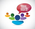 Equal rights diversity people illustration