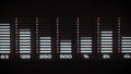 Equaliser display with flashing frequency levels