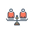 Color illustration icon for Equality, similarity and parity
