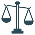 Equality, judiciary symbol Isolated Vector Icon that can be easily modified or edit