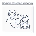 Equality line icon