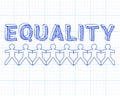 Equality People Graph Paper Royalty Free Stock Photo