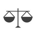 Equality scale justice human rights day, silhouette icon design